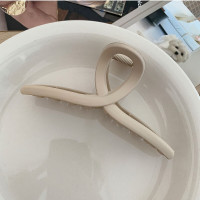 SAHANE 佐羽磨砂鲨鱼夹发卡气质盘发抓夹发夹女后脑勺头发夹 磨砂卡其