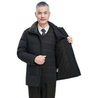 雪中飞 SNOWFLYING【秋冬经典】男式简约防风绒立领大口袋防风保暖外套短款羽绒服