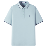 Navigare意大利小帆船男凉感抑菌防螨简约短袖POLO衫1325525561 灰  2XL  知更雀灰