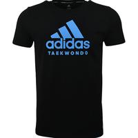 adidas 阿迪达斯 男子运动T恤 ADICTT-BBU-1 黑色/蓝色 L