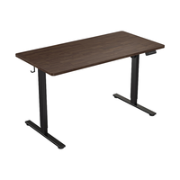 乐歌 黑武士电竞桌实木电动升降桌电脑桌黑胡桃木色1.6m