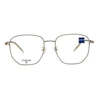 ZEISS 蔡司 光学镜架全框钛ZS23129LB男女款配镜眼镜框260金色/水晶浅棕色L款