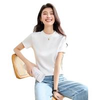 安乃安 on&on【液氨半高领短袖T恤女】2024冬季修身百搭空气层打底女