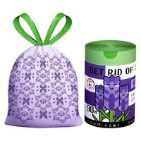 Lohom/啦哄垃圾袋家用加厚抽绳手提式厨房宿舍薰衣草香氛印花袋子