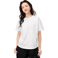 全棉时代女士25年凉感百搭水光棉T恤 白色  M (160) 