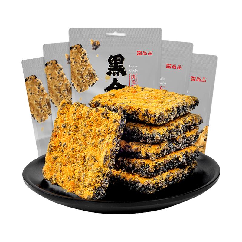 尚品 黑金锅巴 肉松蟹黄味 108g