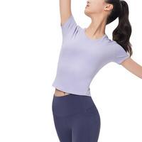 【凉感四面弹】Keep运动短袖女夏户外瑜伽上衣紧身T恤跑步衣