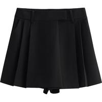 【MIU系穿搭】25夏层次压褶韩系休闲裙裤女通勤阔腿短裤