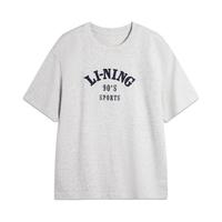 李宁 LI-NING短袖T恤男女运动时尚系列春圆领宽松运动服