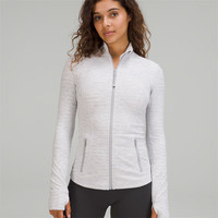 lululemon露露乐蒙女夹克Define贾玲同款轻便透气修身吸湿排汗运动训练外套 灰白色LW4BZPS 12码（适合胸围101.5cm）