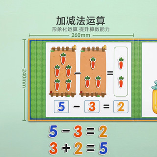 星星舟幼儿园数学加减法教具数字分解儿童十格阵学算数启蒙益智玩具神器 20以内加减法教具【磁吸】
