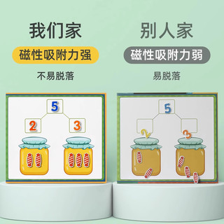 星星舟幼儿园数学加减法教具数字分解儿童十格阵学算数启蒙益智玩具神器 20以内加减法教具【磁吸】
