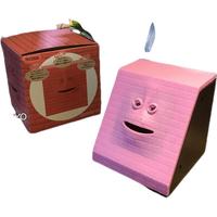 优猎人脸储蓄罐感应吃钱会动的脸存钱罐嘴巴能动儿童 砖面粉