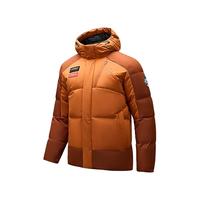 安踏 冰甲羽绒丨防泼水90羽绒服男冬季防风保暖棉服外套152447926N 瓷釉红/丹秫橙-2 XL