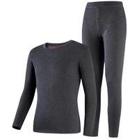 雅鹿羊毛保暖内衣男士加绒加厚中老年发热德绒秋衣秋裤女套装冬季