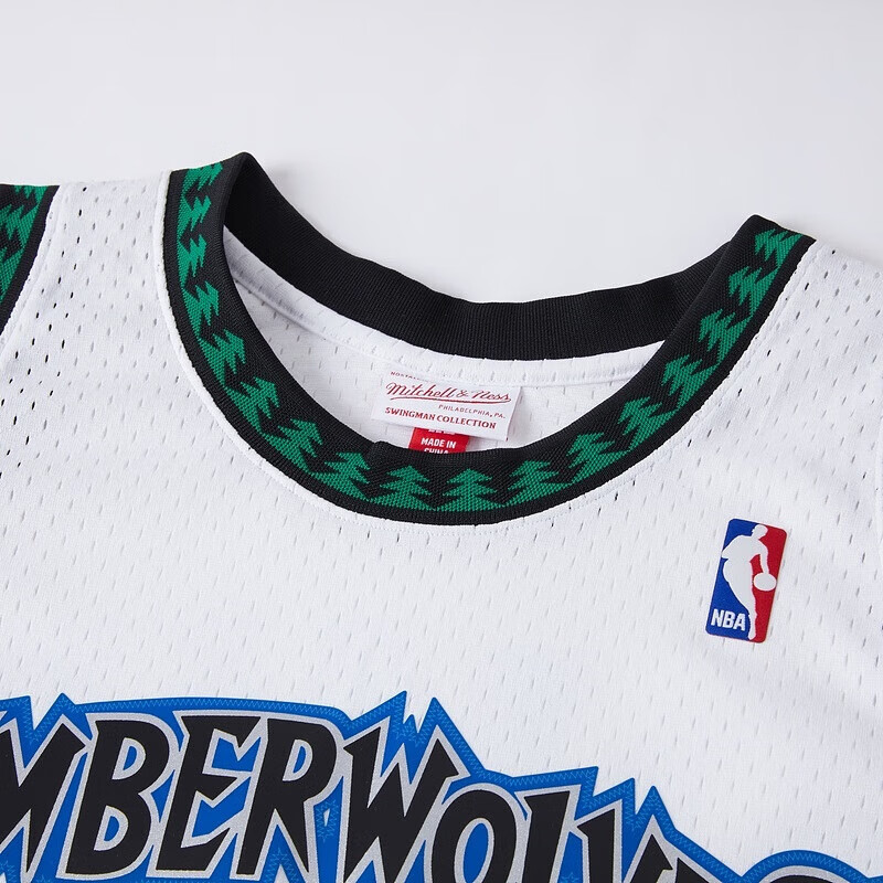 MITCHELL & NESS复古球衣 SW球迷版 NBA森林狼队1997-98赛季加内特篮球服 黑色 M