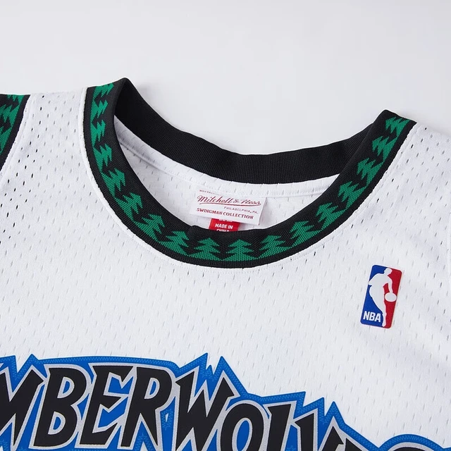 MITCHELL & NESS复古球衣 SW球迷版 NBA森林狼队1997-98赛季加内特篮球服 黑色 M