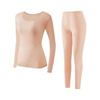 氧心（YANGXIN）2024保暖套装男女修身高弹贴身保暖衣秋冬打底秋衣秋裤 肤色【女款】 XXL