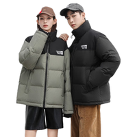 鸭鸭(YAYA)陈哲远同款情侣同款羽绒服男士短款2023冬季新款面包服工装外套 175/