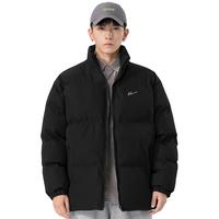 回力棉服男款秋冬季2024加厚面包服棉衣外套男 黑色-LA331A21149 XL