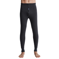 PLAYBOY 花花公子 保暖裤男 棉裤男 棉毛裤绒裤 加绒加厚保暖内衣 东丽绒保暖秋裤 黑色 XXXL