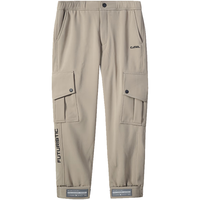 骆驼（CAMEL）【丁真同款】户外软壳裤男防风防水束脚加绒冲锋裤 A0W2WaQ101