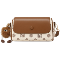 Mexican 稻草人 包包女包2024单肩包轻奢复古斜挎包波士顿枕头包520高端实用 米白