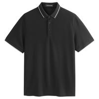 太平鸟男装【免烫】 polo衫男条纹撞色2025年夏季新款翻领短袖t恤