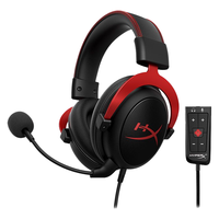 极度未知 HYPERXCloud II 飓风黑红 7.1声道 飓风2/飓风3头戴式有线游戏耳机 吃鸡电竞耳麦 飓风2-黑红