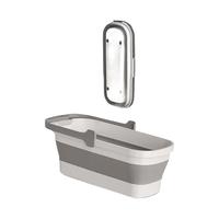 爱格（aige）平板拖把水桶 可折叠水桶大容量拖把桶洗车载水桶内长36cm8L 适用于36cm内拖把