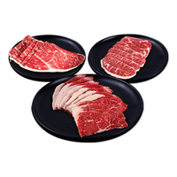 祁连牧歌 安格斯雪花烤肉片套餐600g/袋 谷饲牛肉 张掖牛肉