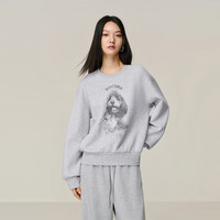 太平鸟圆领套头空气层小狗刺绣图案卫衣新A3CRF4403 冰川灰(第一批) XS 150