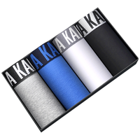 cabra kalani男士内裤男莫代尔抗菌新疆棉透气大码夏季冰丝平角四角宽松短裤头 品牌专柜黑灰蓝白新疆棉抗菌 4条 2XL (135-150斤) A1CK品牌专柜黑灰蓝白新疆棉抗菌 XXL(135-150斤)