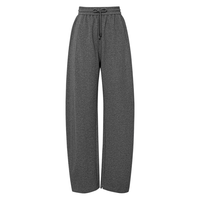 休闲宽松松紧腰分割线针织裤2024秋装百搭休闲通勤裤子