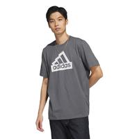 阿迪达斯 adidas大LOGO气质简约舒适透气男子圆领短袖休闲上衣夏装