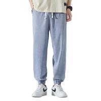 唐狮 TONLION【TJ】韩版百搭哈伦束脚裤夏季薄款透气亲肤九分裤男 浅蓝 36