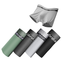 cabra kalani男士内裤男莫代尔抗菌新疆棉透气大码夏季冰丝平角四角宽松短裤头 品牌专柜黑灰灰绿莫代尔抗菌 4条 4XL (170-200斤) A1CK品牌专柜黑灰灰绿莫代尔抗菌 XXXXL(170-200斤)