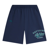 李宁 LI-NING童装儿童运动短裤子男女小大童休闲百搭舒适挺括五分裤YKSU129 深航舰蓝-2 110