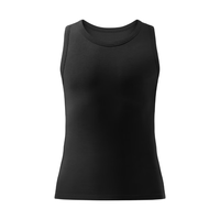 蕉内热皮302++男女士圆领保暖内衣背心同款无痕打底内搭抗菌秋衣 【男士】黑色 L