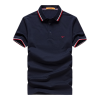 七匹狼（SEPTWOLVES）短袖T恤男夏季凉感冰爽Polo打底衫男商务休闲翻领时尚短T男装上衣 101(藏青) 175/92A(XL)