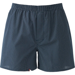 無印良品 MUJI 男式 莱赛尔 前开口平角裤FAE43C4A 藏青色图案 L