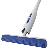 BOOMJOY 宝家洁 自甩水滚轮挤水时尚海绵舒棉拖把吸水免手洗瓷砖地板懒人拖布 蓝色不变硬2个头（灰色舒棉头）