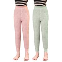 浪莎儿童羊毛保暖裤女童秋冬加绒加厚打底裤校服中大童秋裤