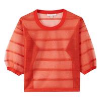 女式T恤夏季女时尚百搭配简约圆领文艺条纹女士T恤