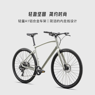 SPECIALIZED闪电 SIRRUS X 2.0 铝合金轻便通勤公路自行车 沙丘白/鸽子灰 L