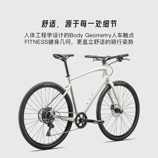 SPECIALIZED闪电 SIRRUS X 2.0 铝合金轻便通勤公路自行车 沙丘白/鸽子灰 L