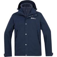 Jack Wolfskin狼爪冲锋衣男秋冬防水保暖套装抓绒内胆冲锋衣三合一 1010/宝蓝色/偏小一码 S 170/92A