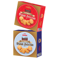 TATAWA丹麦精选传统黄油曲奇饼干(红盒+蓝盒)90g*2零食馋嘴小吃