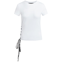 范思哲Versace Jeans Couture女装23春夏女士绑带短袖T恤 白色S S(165/88A)