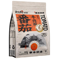 和府捞面 番茄牛肉面242克 拉面有料煮面半干面